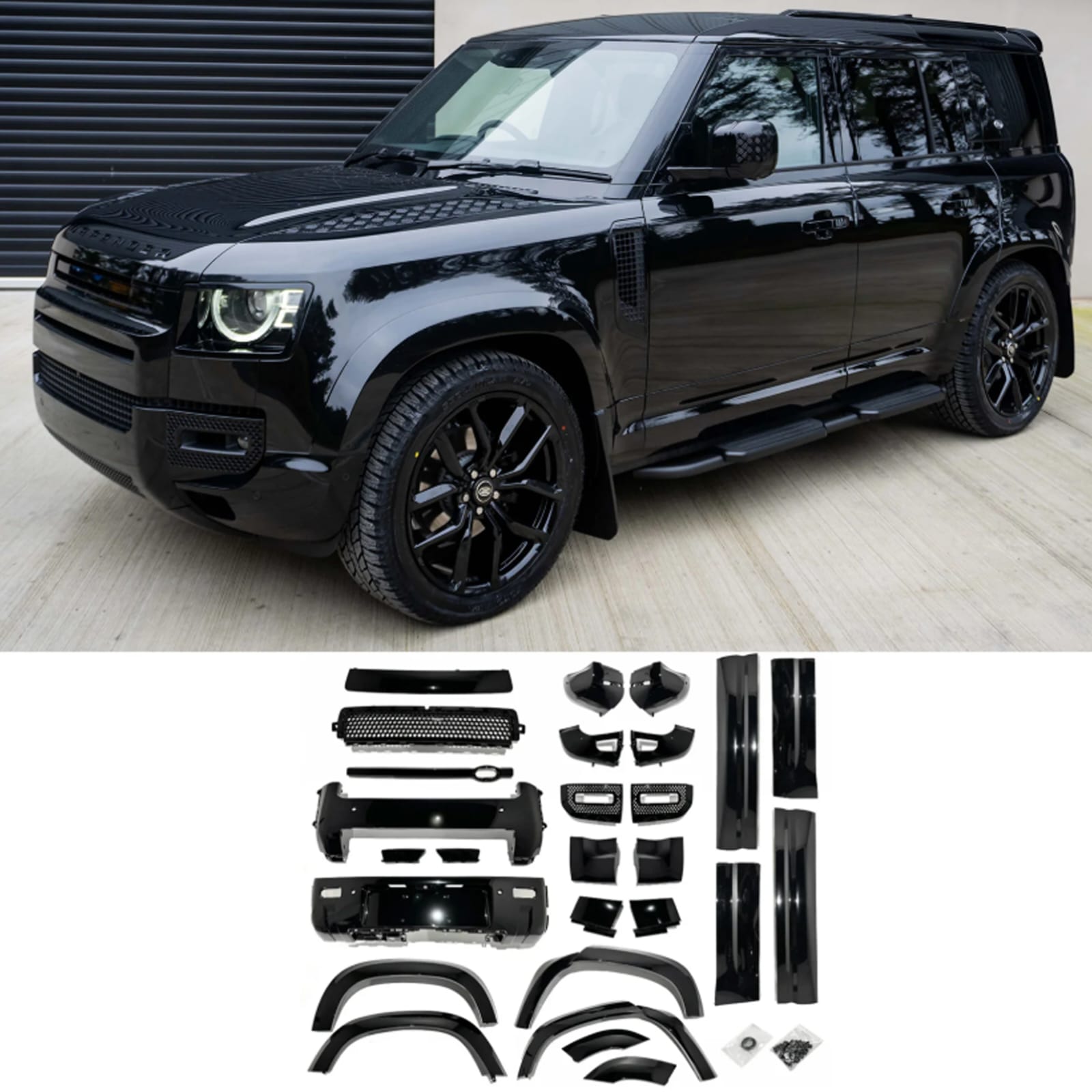 LAND ROVER DEFENDER 2020-2025 MODEL BLACK BODY KIT LAND ROVER DEFENDER 2020-2025 MODEL BLACK BODY KIT